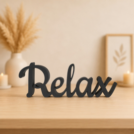 Relax – 3D-geprinte woorddecoratie