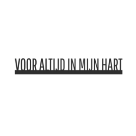 Onderdeel "Voor altijd in mijn hart" – Tekstdecoratie