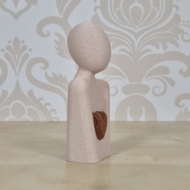 3D-geprint Minimalistisch Beeldje met Hart – Symbolisch Design