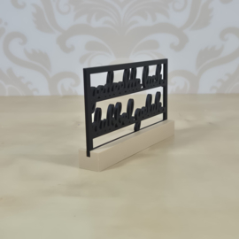 "Gedeelde lach, dubbel geluk" – 3D geprinte quote – minimalistische decoratie