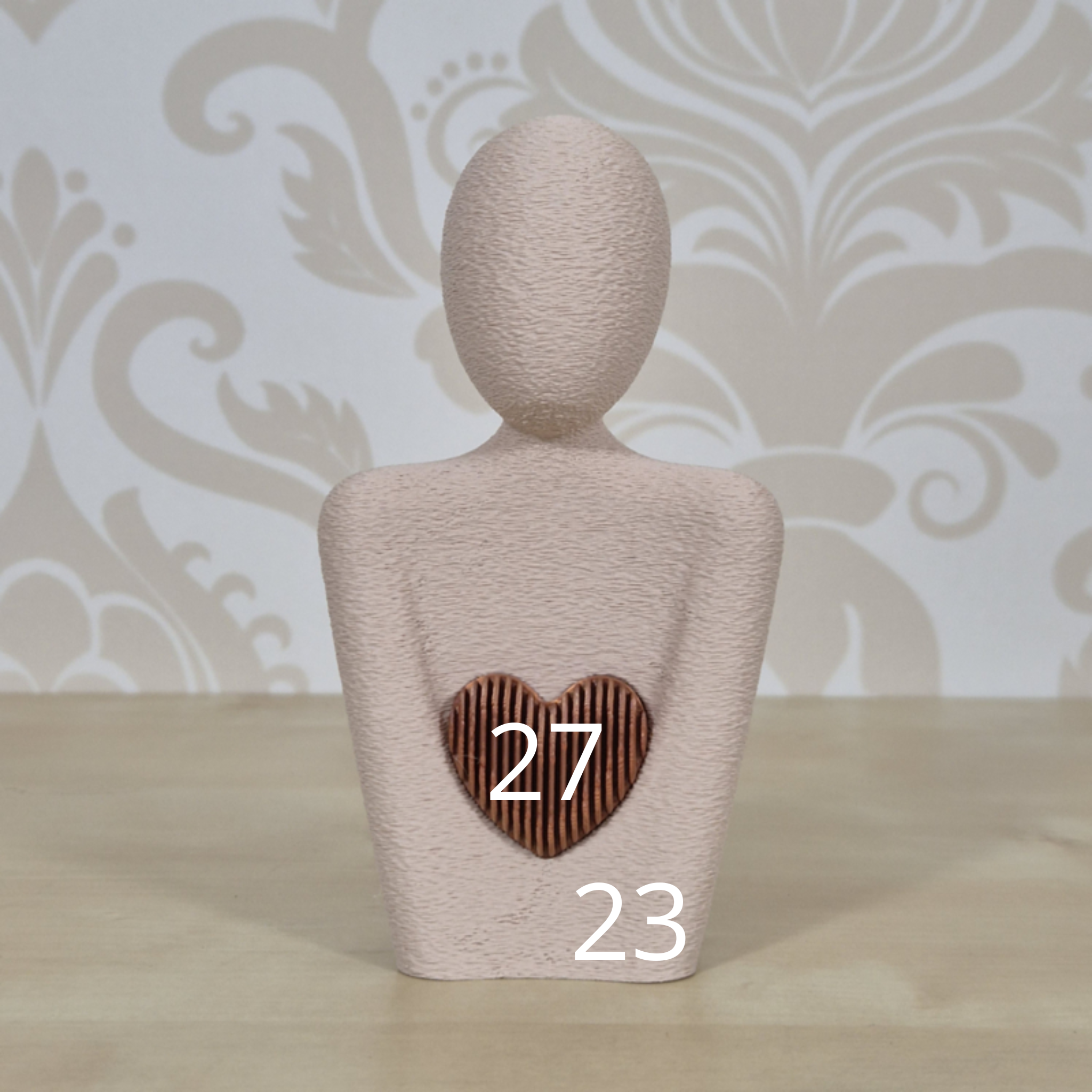 3D-geprint Minimalistisch Beeldje met Hart – Symbolisch Design