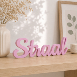 Straal – 3D-geprinte woorddecoratie