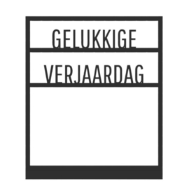 Onderdeel "Gelukkige Verjaardag" – Tekstkader Decoratie