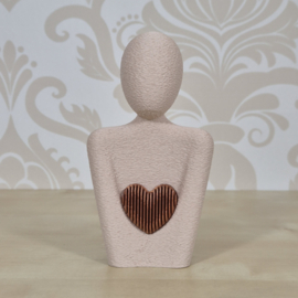 3D-geprint Minimalistisch Beeldje met Hart – Symbolisch Design