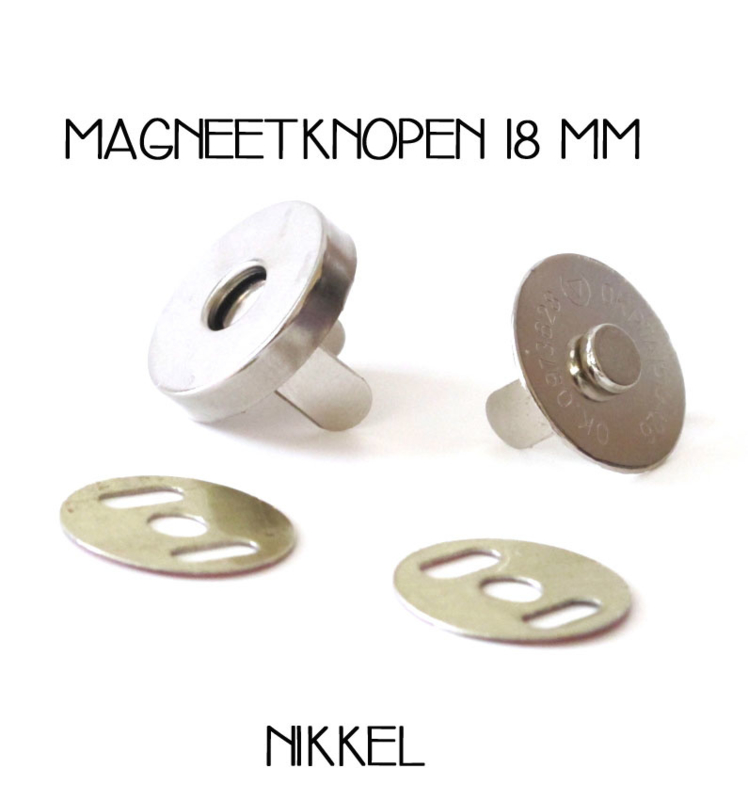 magneetsluiting 18mm - nikkel