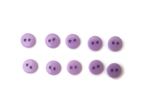 10 paarse knoopjes - 9 mm