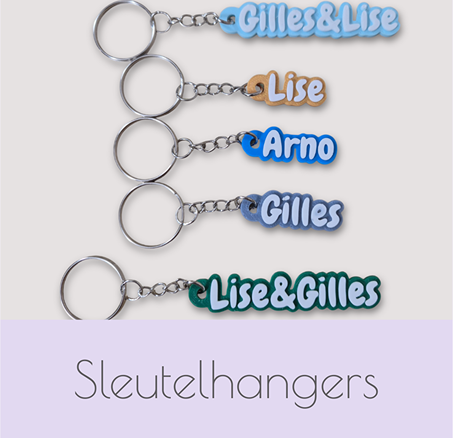 3d print sleutelhangers personalisatie