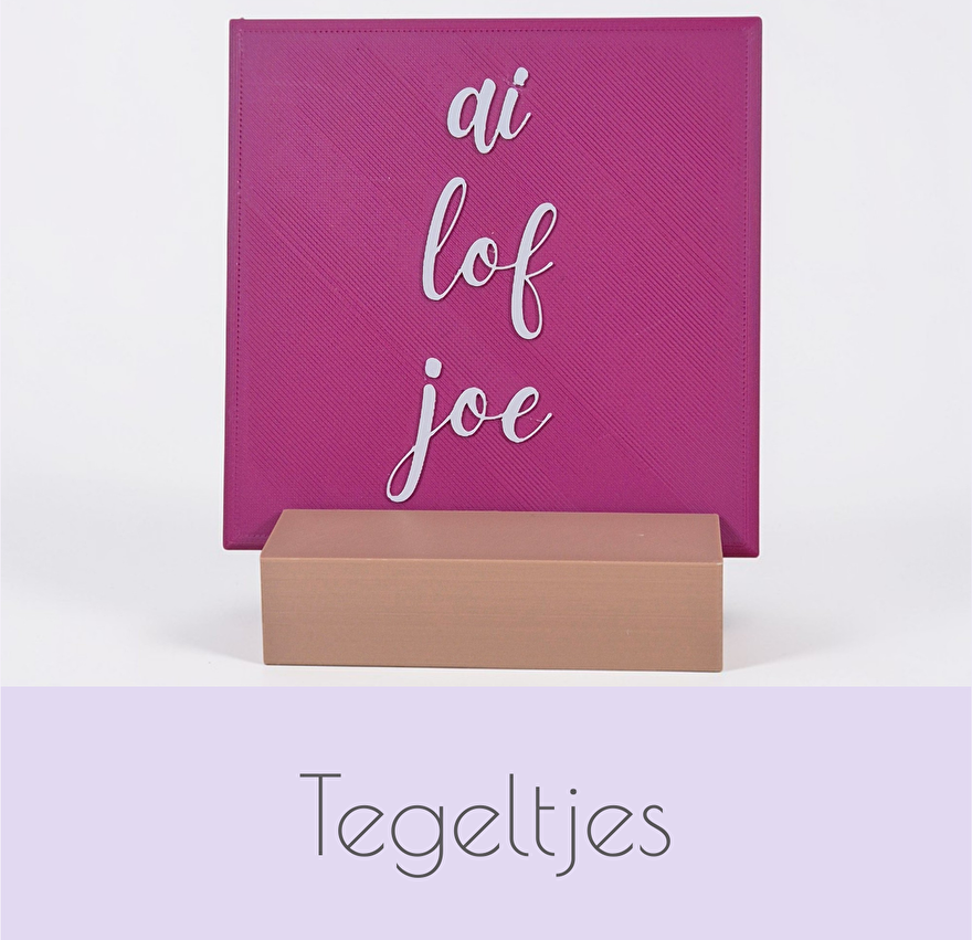 3d print tegeltje met tekst