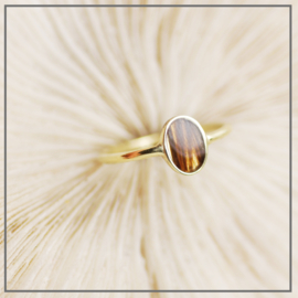 Haarlokring Mabel Oval Gold