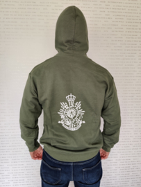 Hoody Green Marines Logo front and back