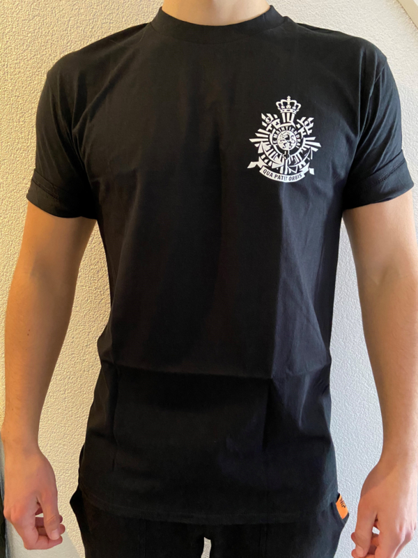 T-shirt Black Marines Logo front and back