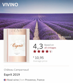 Grenache, Cinsault, Syrah - Esprit  Chateau Camparnaud Provence rosé