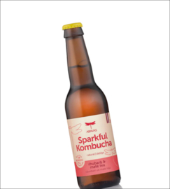 Kombucha, Rabarber, Mate Tea - Kombucha, Abavas Sparkful, alcoholvrij