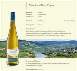 Riesling - Trocken - Bio Moselland - Moezel - vegan