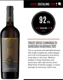 Cannonau -  Animosu, Tenute Gregu, Sardinie