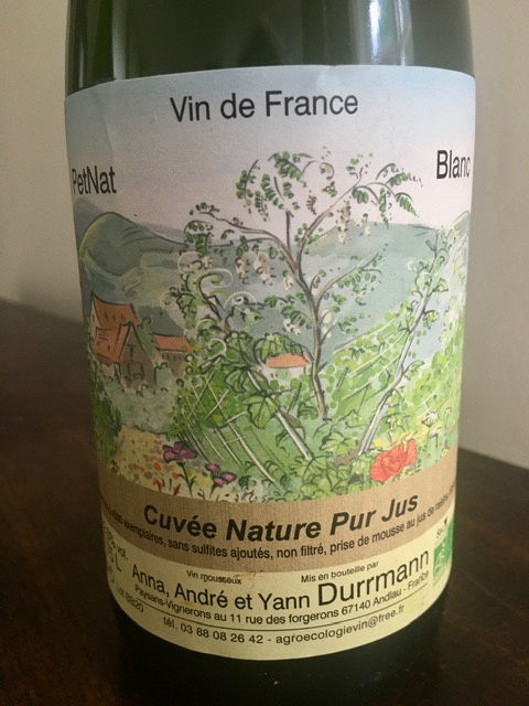 Durrmann, PetNat blanc Cuvée Nature Pur Jus 2020
