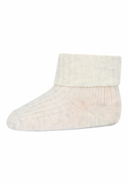 MP Denmark - Cotton rib baby socks - Creme melange