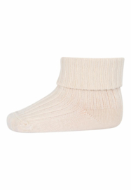 MP Denmark - Cotton rib baby socks - Ecru