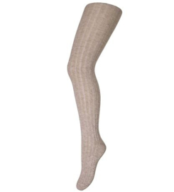 MP Denmark - Cotton rib tights - Brown melange