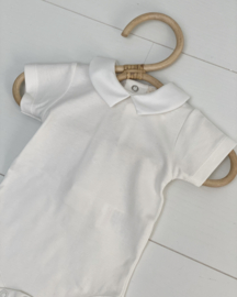 Baby Lai  body met punt kraagje - ivory