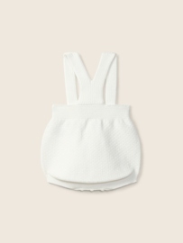 Wedoble Gebreid broekje met bretels - Ecru