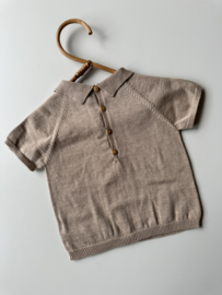 Wedoble Gebreide polo - Taupe