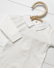 Baby Lai  body met punt kraagje - ivory