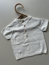 Wedoble Gebreide polo - Off white