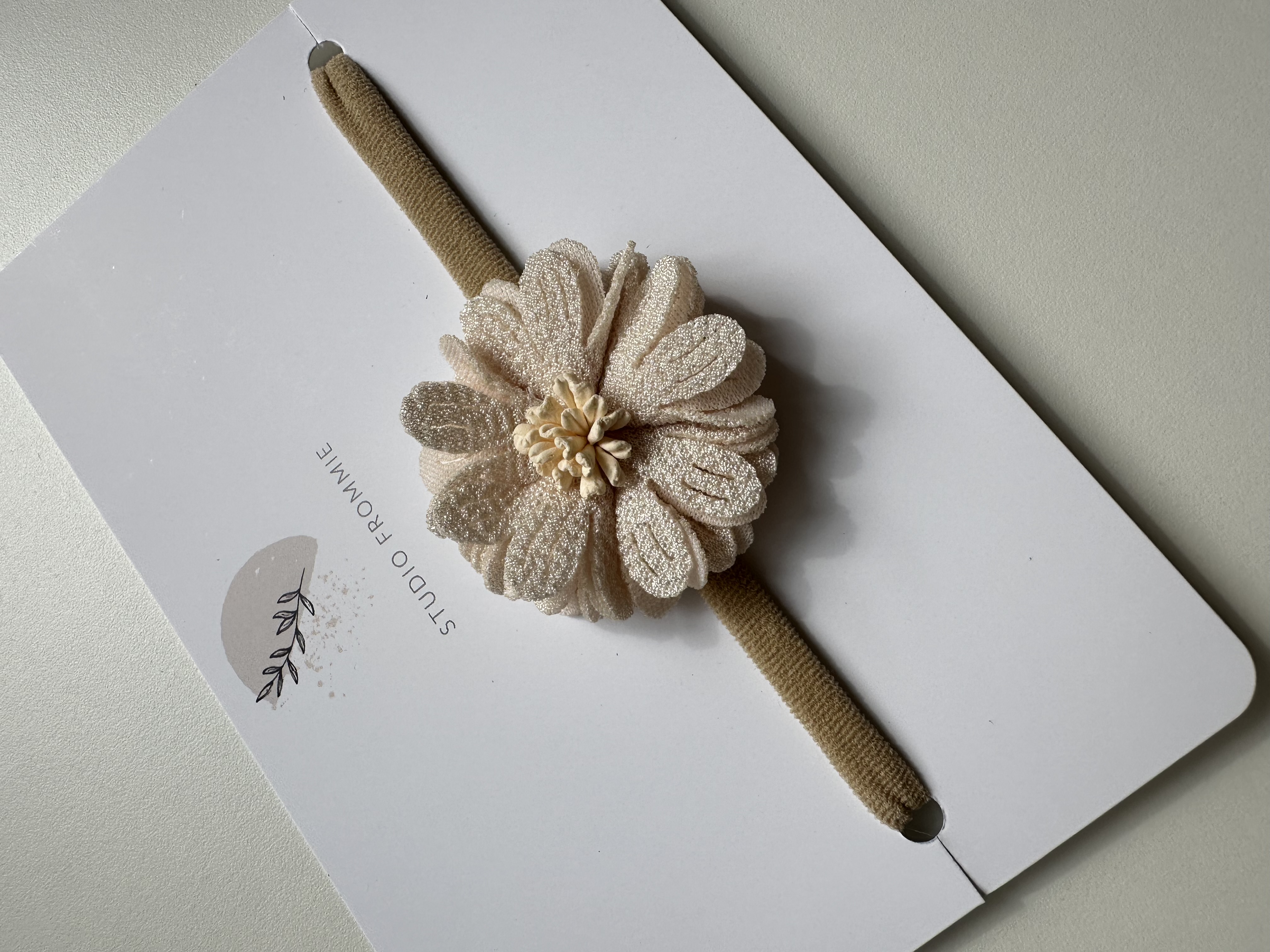 Haarband Bloem - Beige