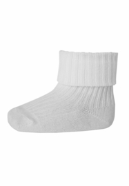 MP Denmark - Cotton rib baby socks - White