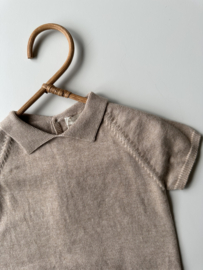 Wedoble Gebreide polo - Taupe