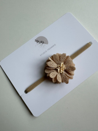 Haarband Bloem - Goud