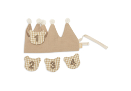 Jollein verjaardagskroon met cijfers - Teddy bear