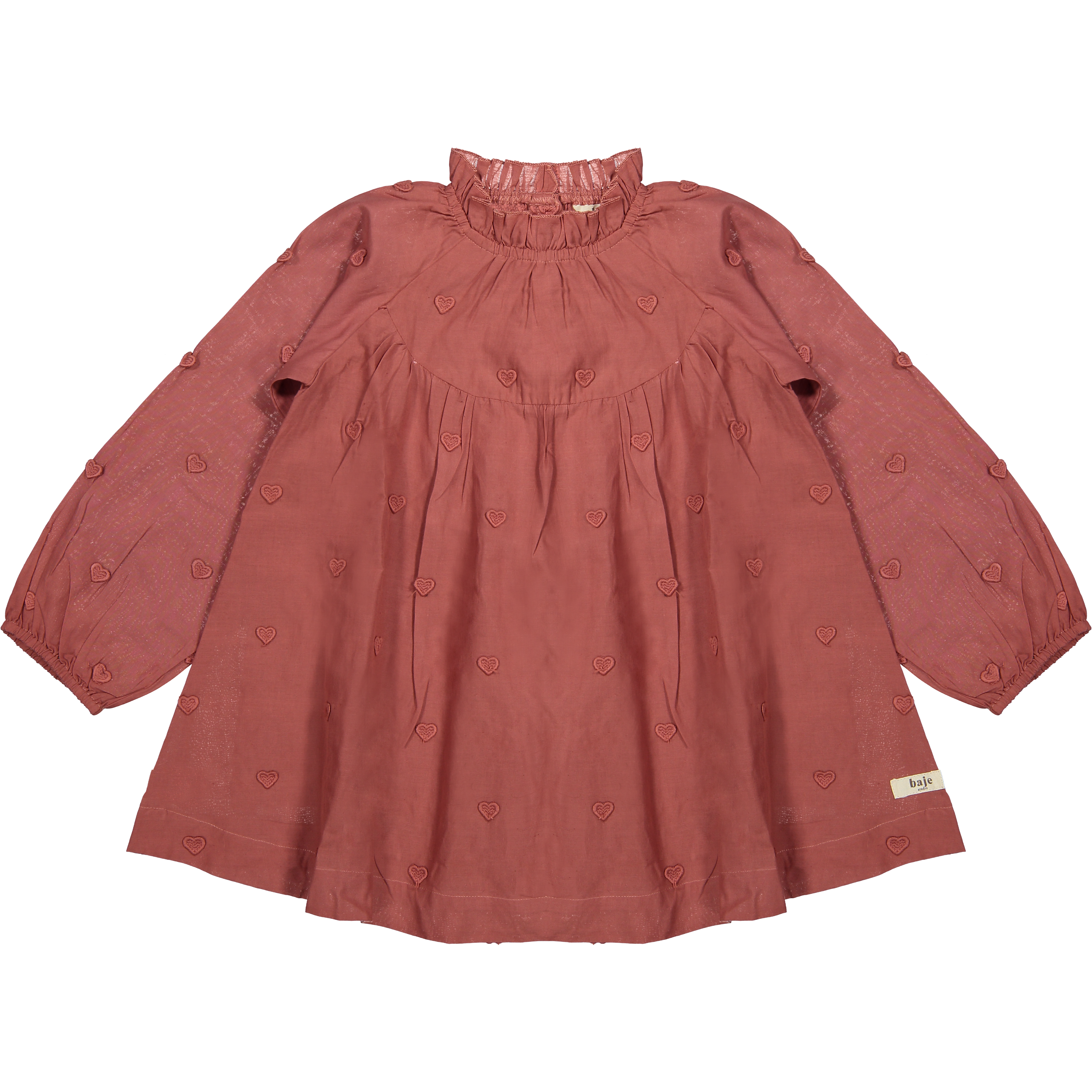 Baje Studio Jurk - Layoux - Rood/kastanjebruin