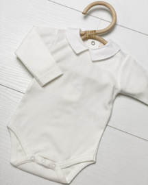 Baby Lai  body met punt kraagje - ivory