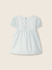 Wedoble Gestreepte jurk - Blauw/ecru