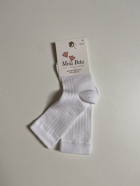 Meia Pata kniekous kabel - White