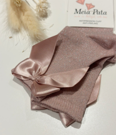 Meia Pata kniekous - Dry pink lurex