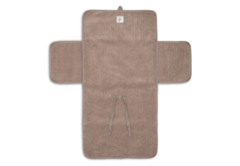 Jollein Verschoningsmat met opbergzakken Cloudy Rib - Milky Coffee