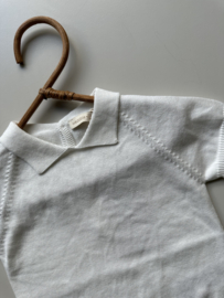 Wedoble Gebreide polo - Off white