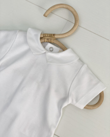 Baby Lai  body met punt kraagje - blanco