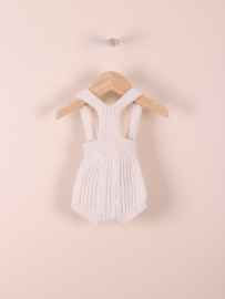 Wedoble Gebreid broekje met bretels - Beige