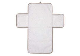 Jollein Verschoningsmat met opbergzakken Cloudy Rib - Milky Coffee