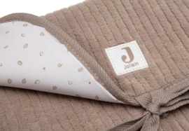 Jollein Verschoningsmat met opbergzakken Cloudy Rib - Milky Coffee