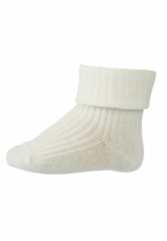 MP Denmark - Cotton rib baby socks - Snow white