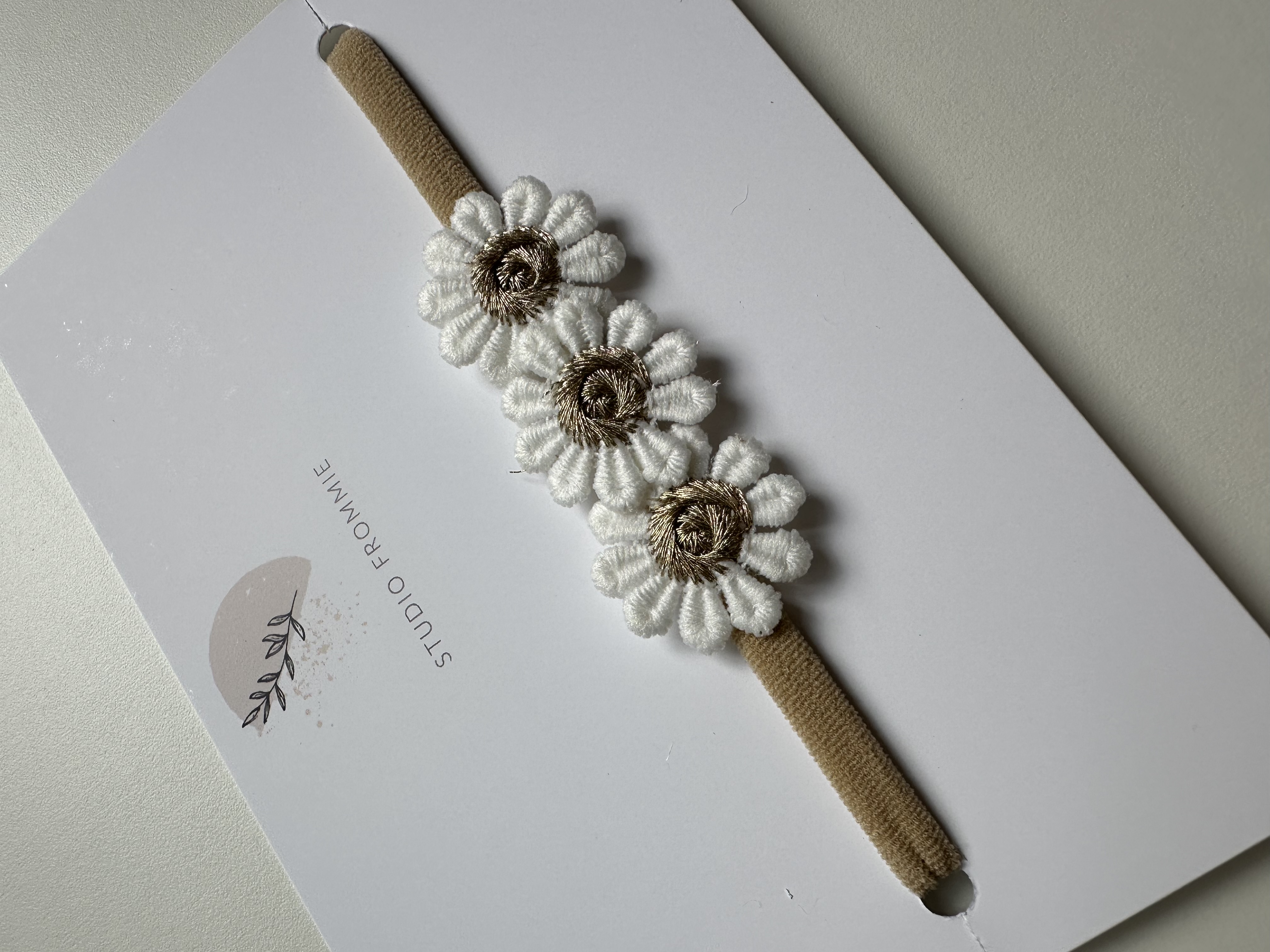 Haarband Bloementjes - Off White