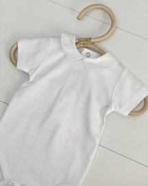 Baby Lai  body met punt kraagje - blanco