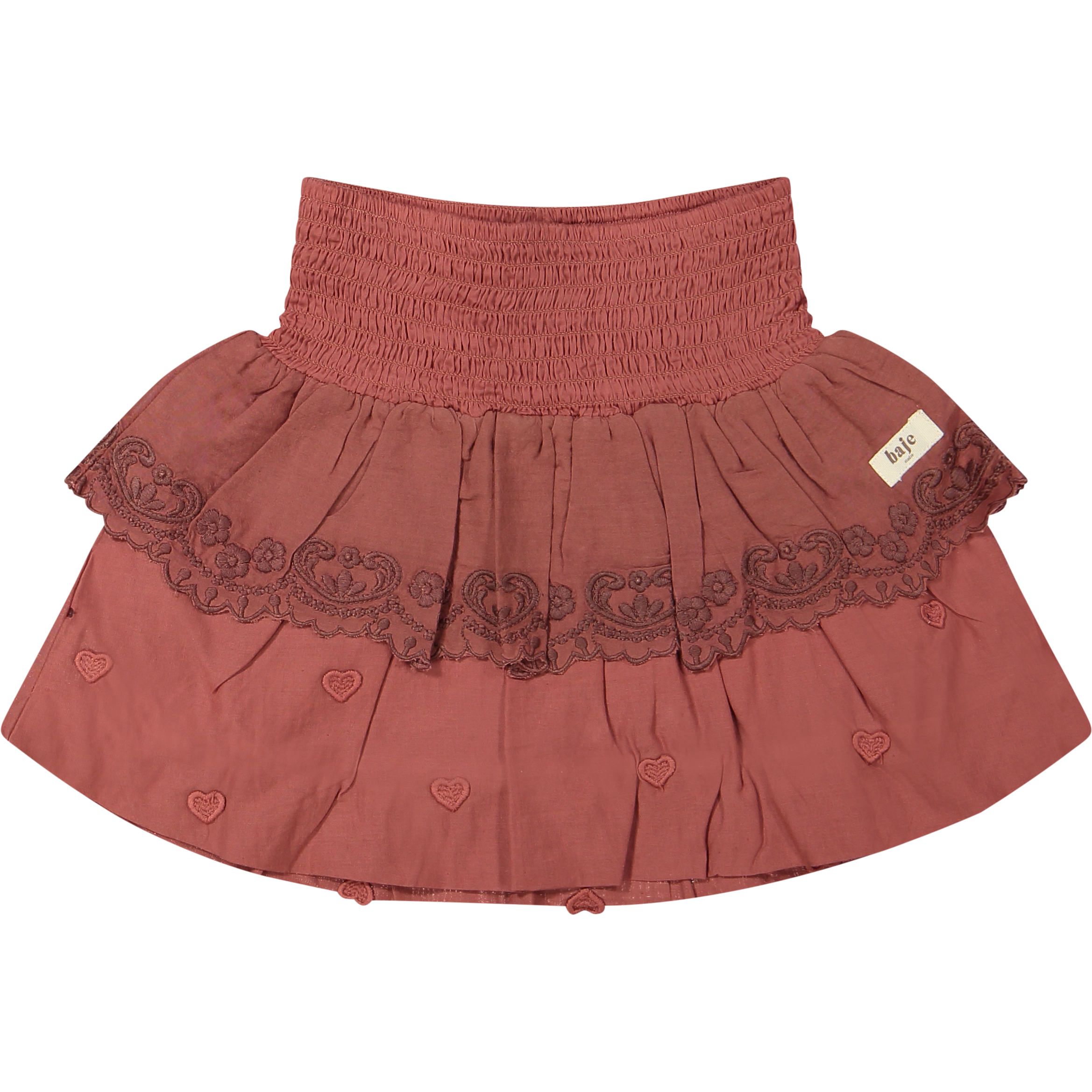 Baje Studio Rok - Paige - Rood/kastanjebruin