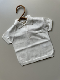 Wedoble Gebreide polo - Off white