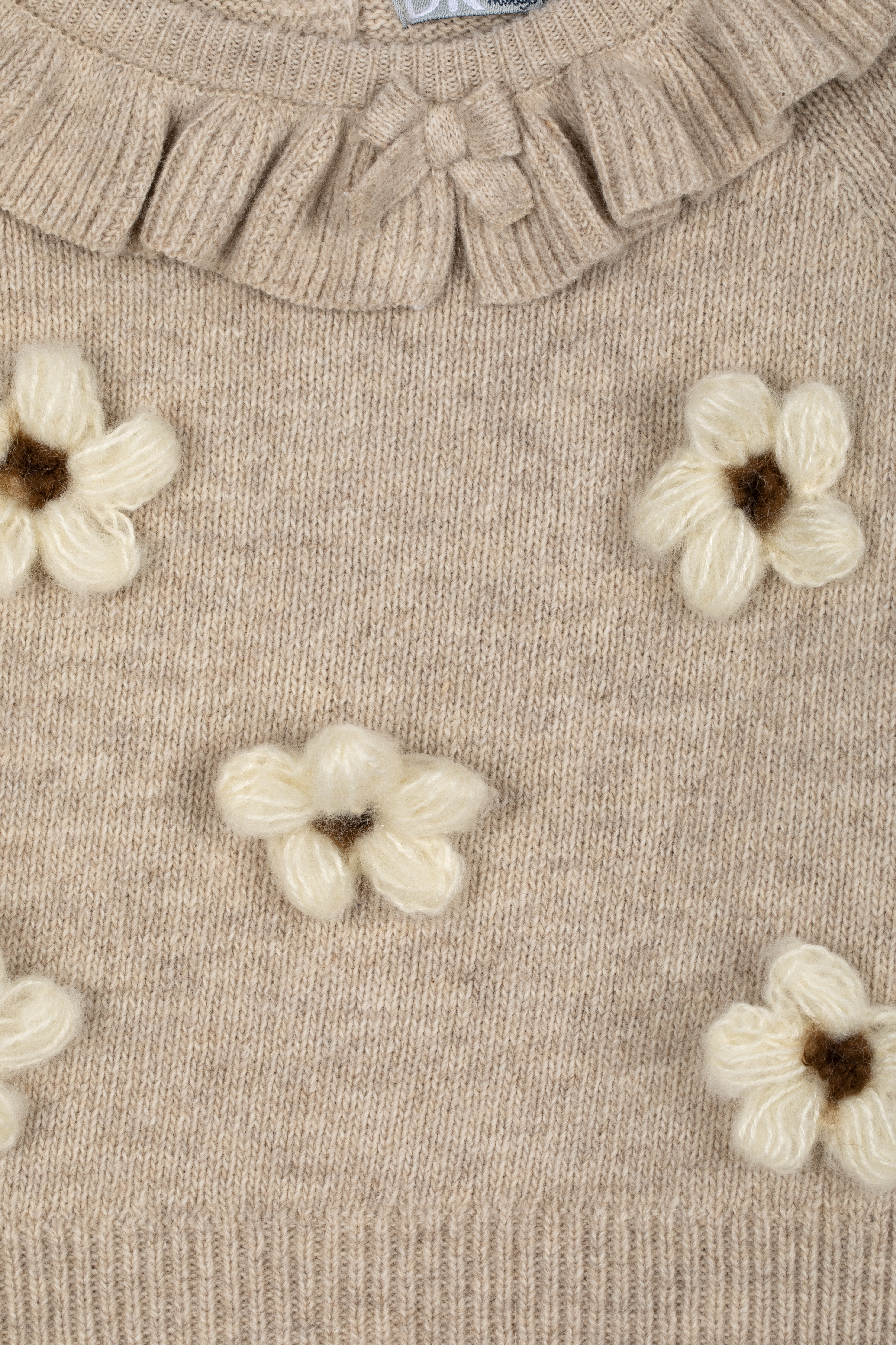 Dr. Kid Trui met bloemen - Beige